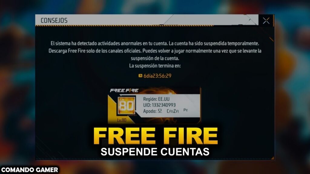 Qué hacer si tu cuenta de Free Fire fue suspendida (2025)